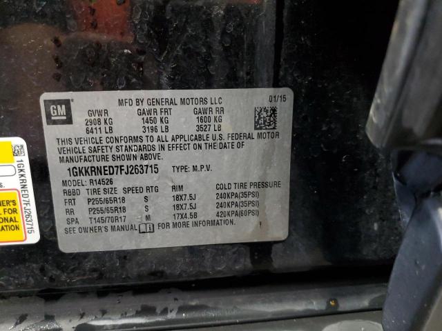 1GKKRNED7FJ263715 GMC ACADIA SLE