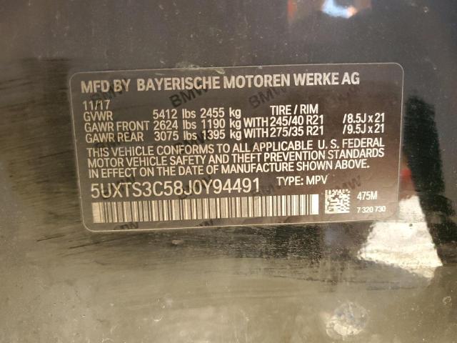 5UXTS3C58J0Y94491 BMW X3 Xdrivem40i