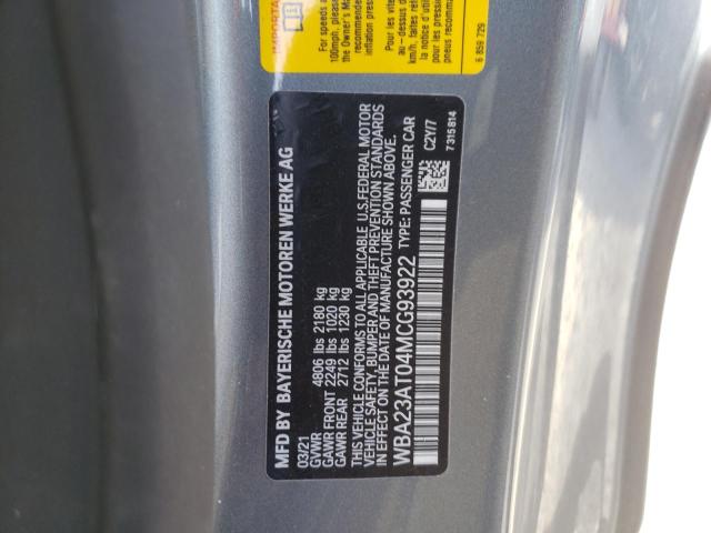 WBA23AT04MCG93922 BMW 430I