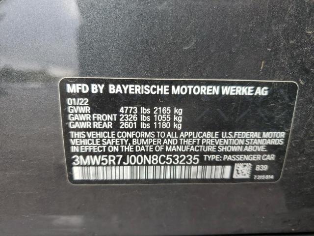 3MW5R7J00N8C53235 BMW 330XI