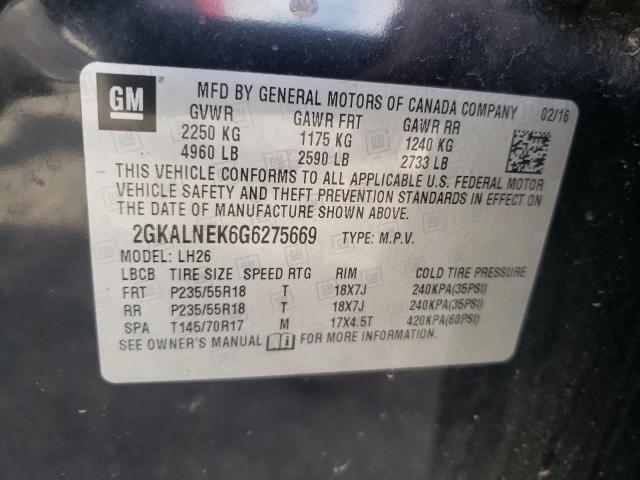 2GKALNEK6G6275669 GMC Terrain Sle