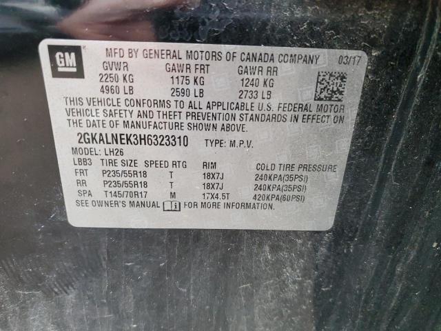 2GKALNEK3H6323310 GMC Terrain Sle