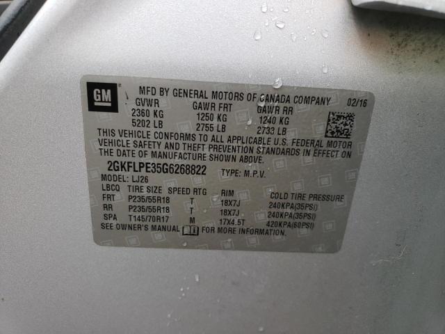 2GKFLPE35G6268822 GMC Terrain Slt