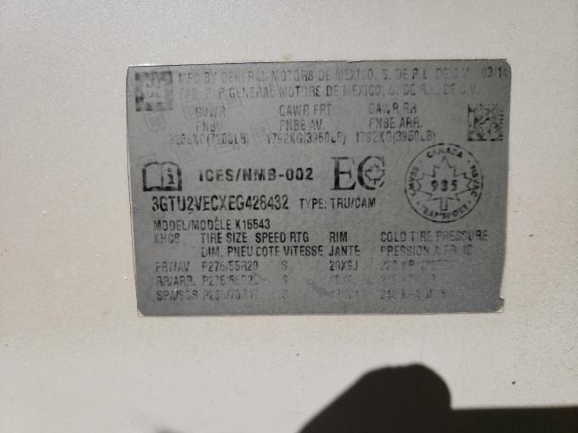 3GTU2VECXEG428432 GMC Sierra K1500 Slt