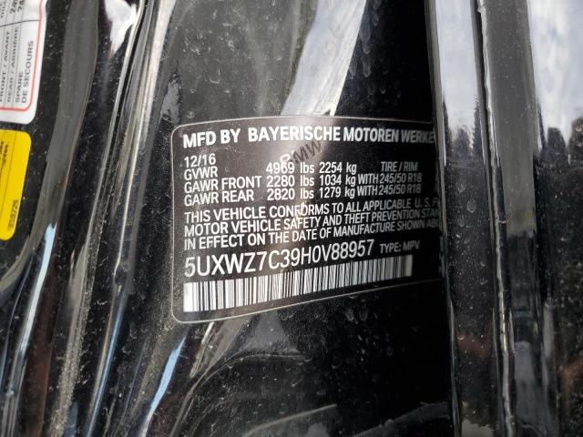 5UXWZ7C39H0V88957 BMW X3 Sdrive28i