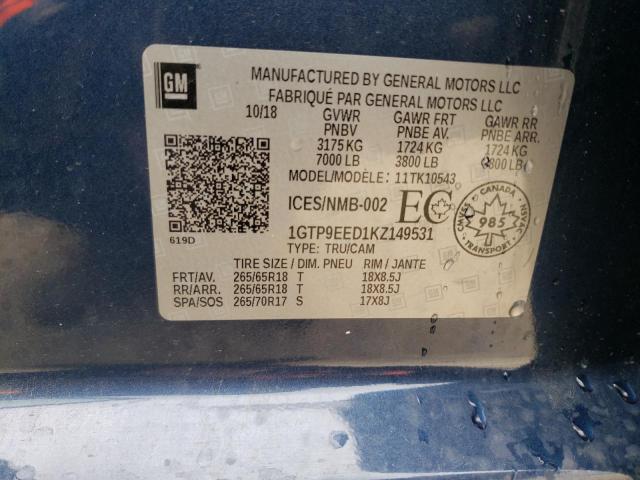 1GTP9EED1KZ149531 GMC Sierra K1500 At4