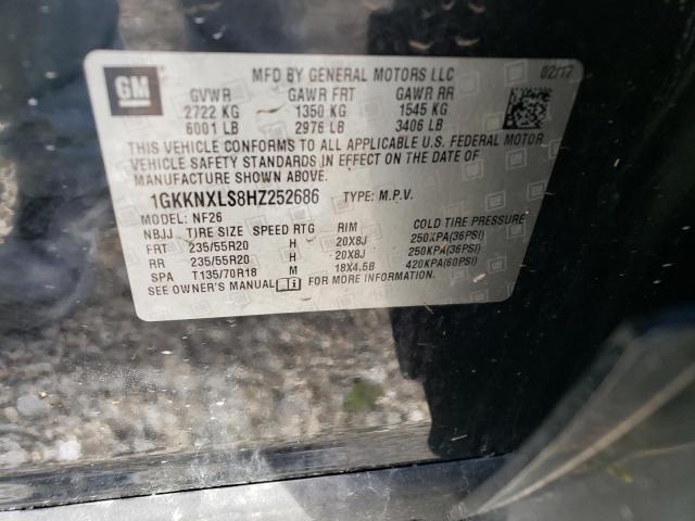 1GKKNXLS8HZ252686 GMC Acadia Denali