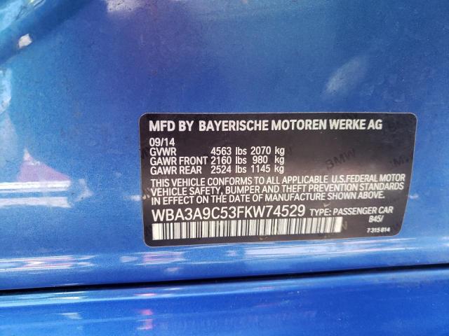 WBA3A9C53FKW74529 BMW 335 I