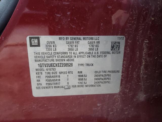 1GTV2UECXEZ208528 GMC Sierra K1500 Sle