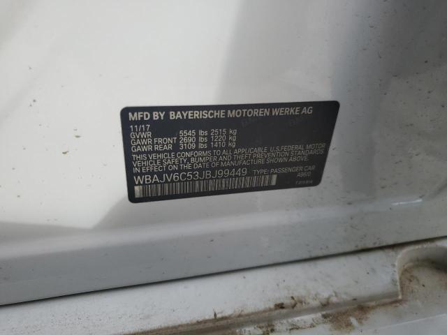 WBAJV6C53JBJ99449 BMW 640 Xigt