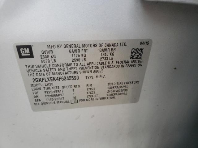 2GKFLXEK4F6345590 GMC Terrain Slt