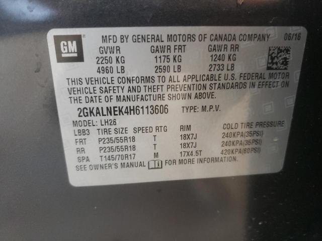2GKALNEK4H6113606 GMC Terrain Sle