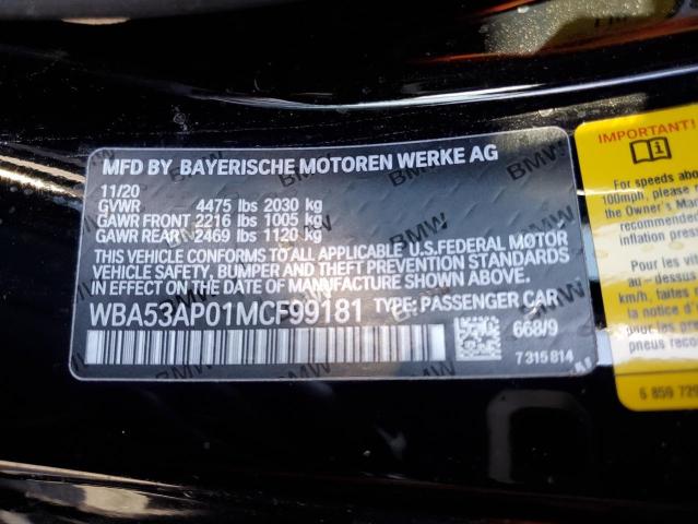 WBA53AP01MCF99181 BMW 430I