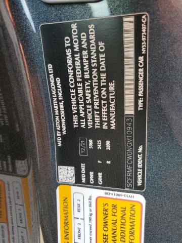 SCFRMFCW0NGM10943 Aston Martin DB11
