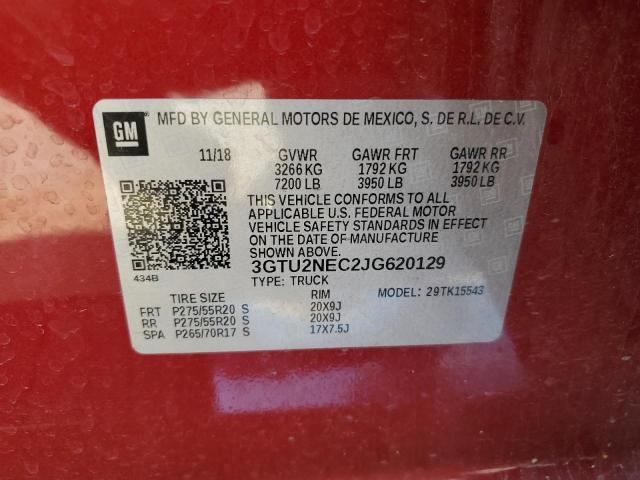 3GTU2NEC2JG620129 GMC Sierra K1500 Slt