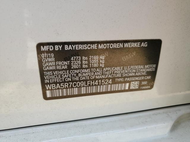WBA5R7C09LFH41524 BMW 330XI