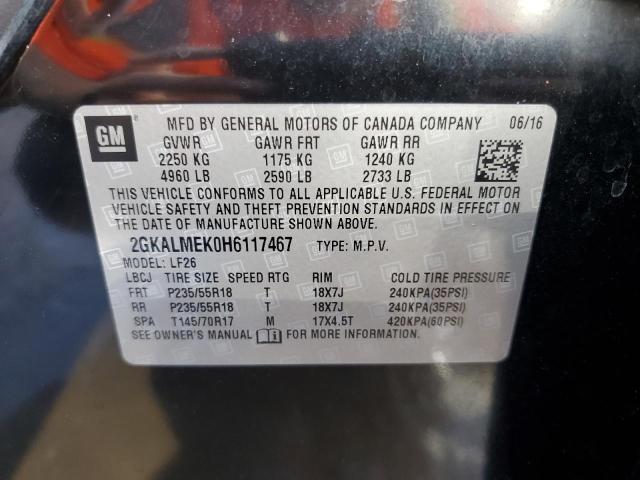 2GKALMEK0H6117467 GMC Terrain Sle
