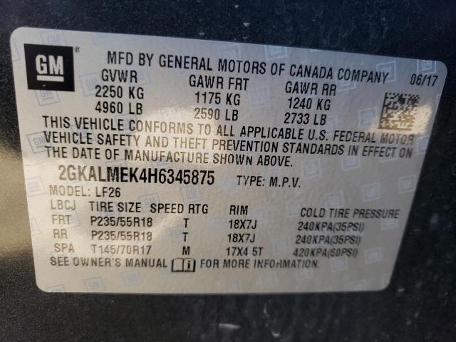 2GKALMEK4H6345875 GMC Terrain Sle