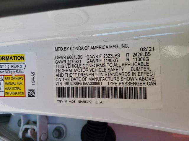 19UUB6F51MA008661 Acura Tlx Tech A