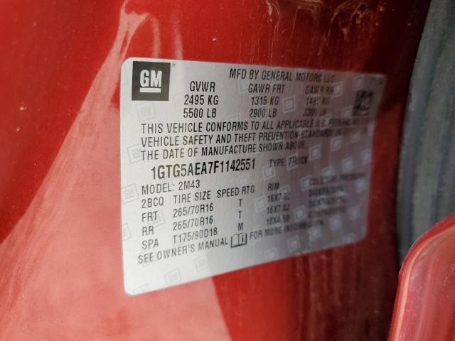 1GTG5AEA7F1142551 GMC Canyon