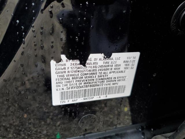 5FRYD3H28FB009472 Acura MDX