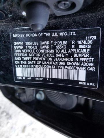 SHHFK7H60MU209413 Honda CIVIC EX
