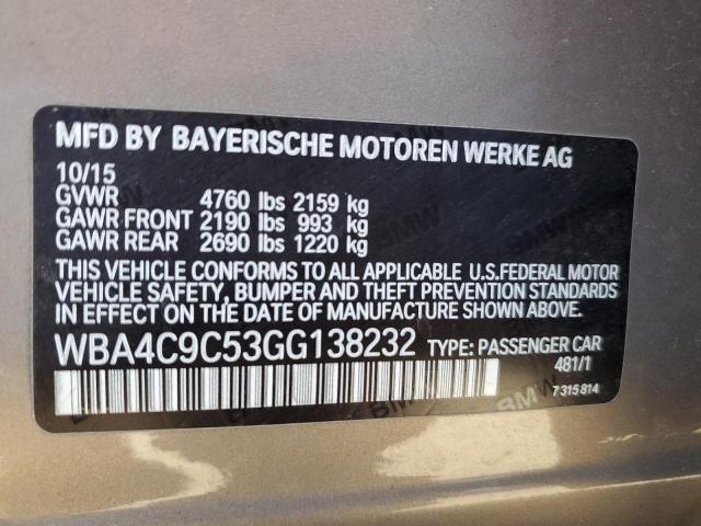 WBA4C9C53GG138232 BMW 428 Xi Gran Coupe Sulev
