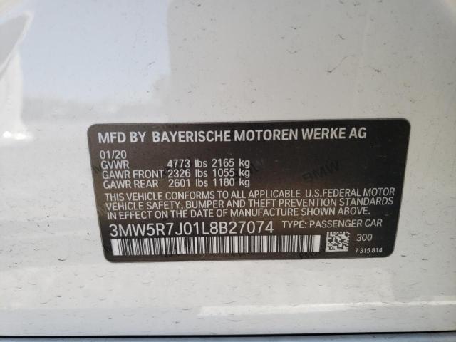3MW5R7J01L8B27074 BMW 330XI