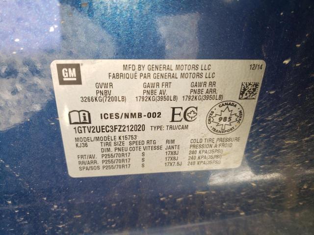 1GTV2UEC3FZ212020 GMC Sierra K1500 Sle