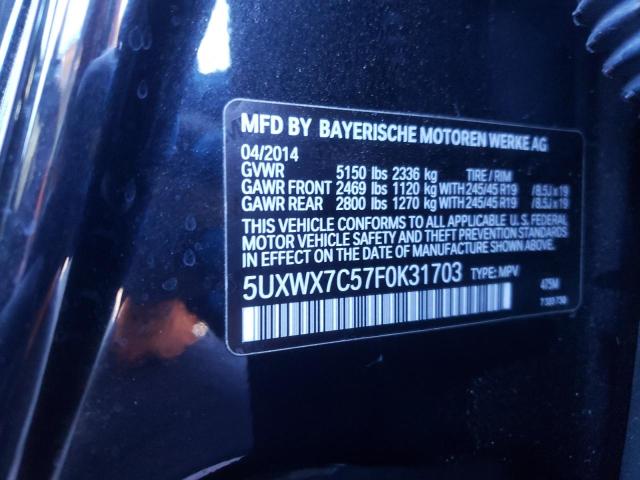 5UXWX7C57F0K31703 BMW X3 Xdrive35i