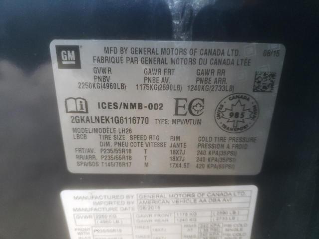2GKALNEK1G6116770 GMC Terrain Sle