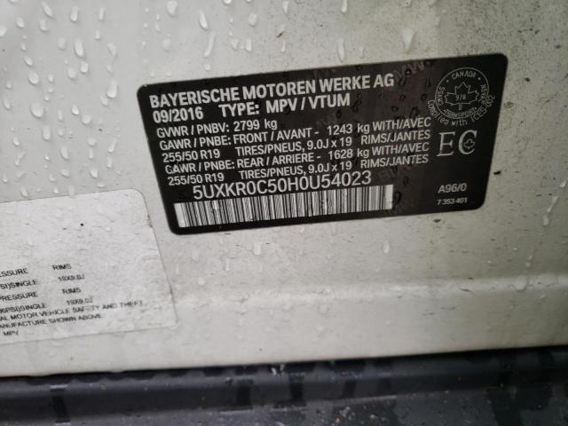 5UXKR0C50H0U54023 BMW X5 Xdrive35i