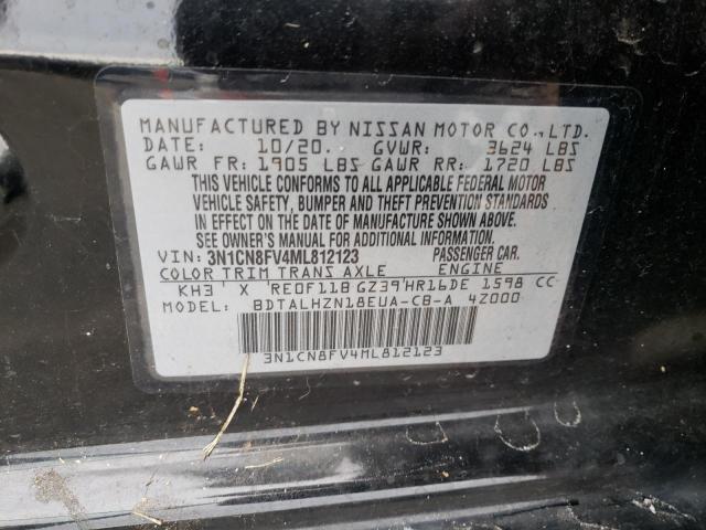 3N1CN8FV4ML812123 Nissan VERSA SR