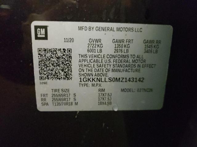 1GKKNLLS0MZ143142 GMC Acadia At4