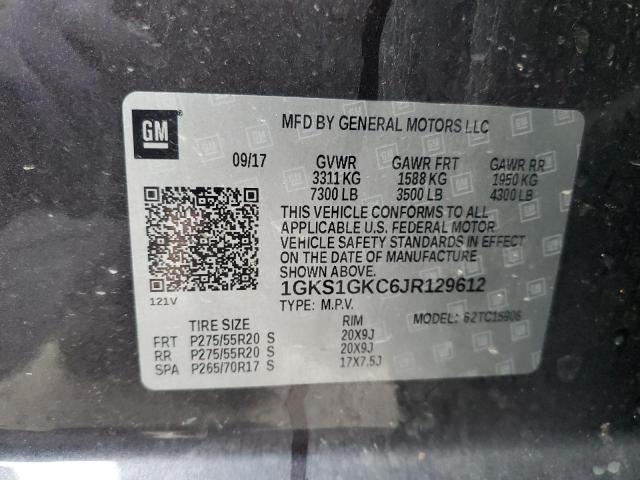 1GKS1GKC6JR129612 GMC Yukon Xl C1500 Slt