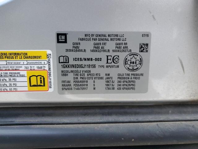 1GKKVNED0GJ118156 GMC ACADIA SLE