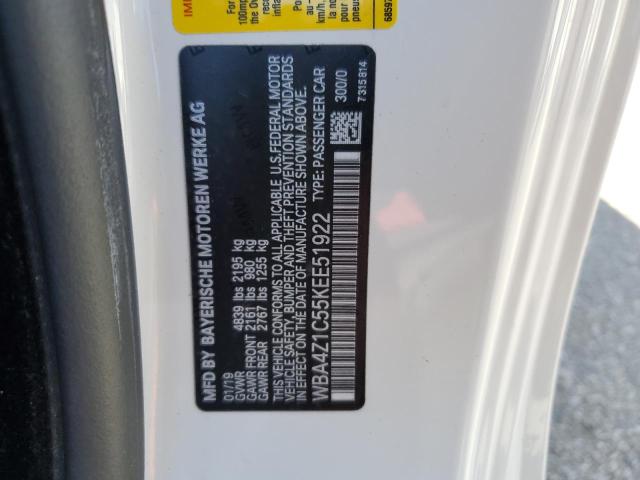 WBA4Z1C55KEE51922 BMW 430I