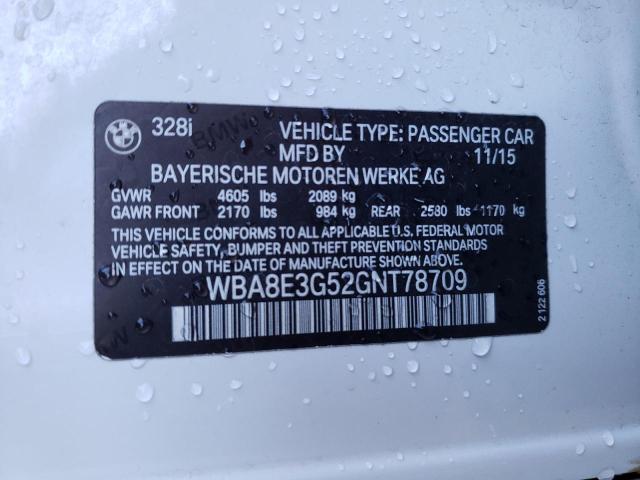 WBA8E3G52GNT78709 BMW 328 Xi Sulev