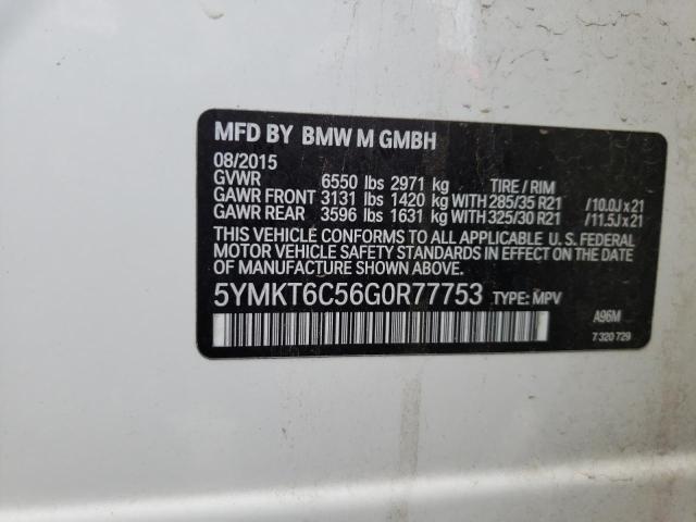 5YMKT6C56G0R77753 BMW X5 M