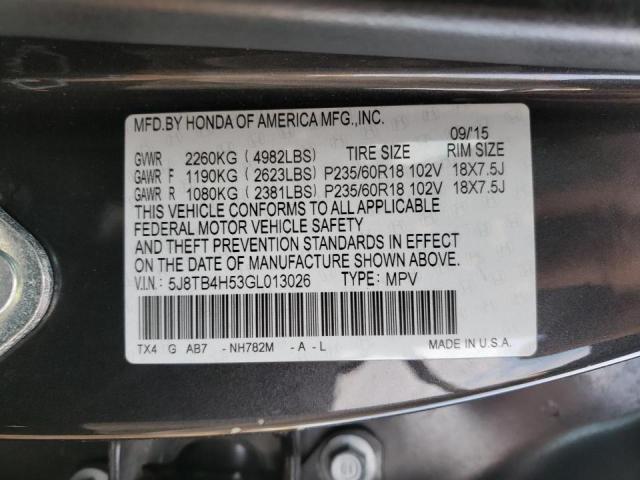 5J8TB4H53GL013026 Acura Rdx Technology