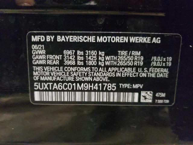 5UXTA6C01M9H41785 BMW X5 Xdrive45e
