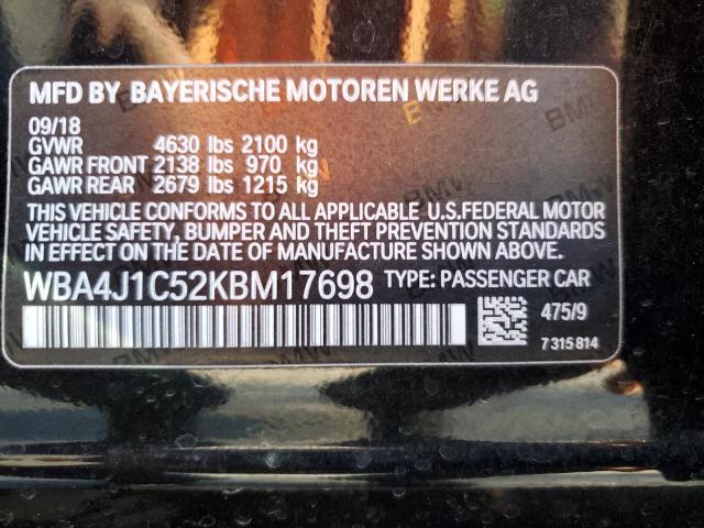 WBA4J1C52KBM17698 BMW 430i Gran Coupe
