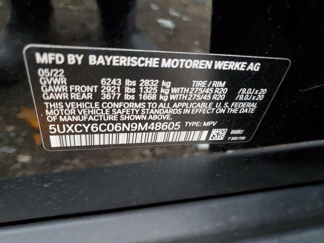 5UXCY6C06N9M48605 BMW X6 Xdrive40i