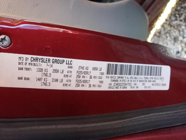 2C4RDGCG7ER477521 Dodge Grand Caravan Sxt