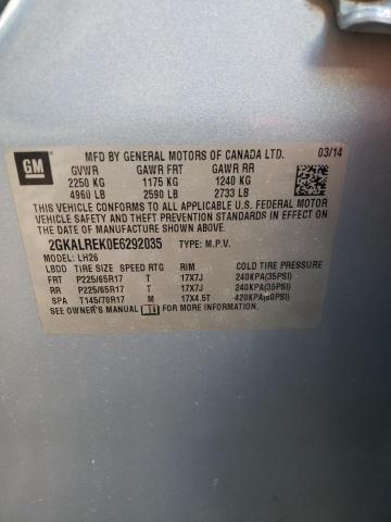 2GKALREK0E6292035 GMC Terrain Sle