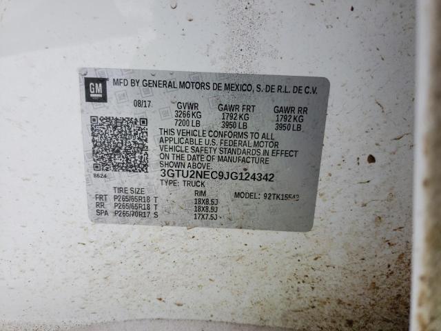 3GTU2NEC9JG124342 GMC Sierra K1500 Slt
