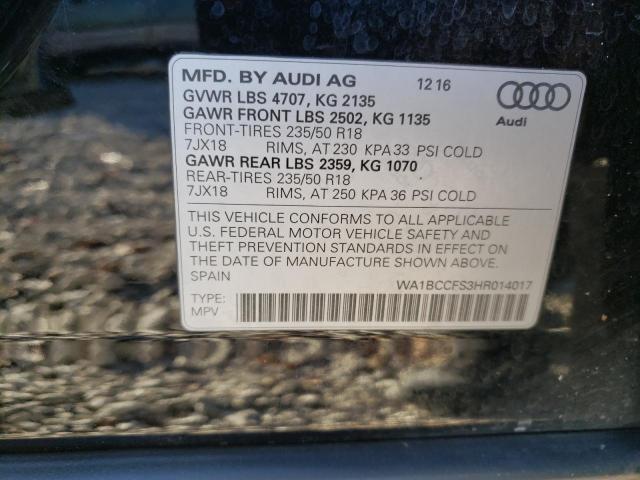 WA1BCCFS3HR014017 Audi Q3 PREMIUM