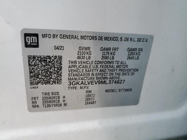 3GKALVEV9ML374827 GMC Terrain Slt