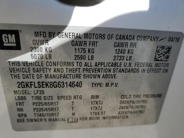 2GKFLSEK8G6314640 GMC Terrain Sle
