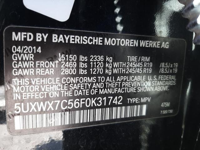 5UXWX7C56F0K31742 BMW X3 Xdrive35i